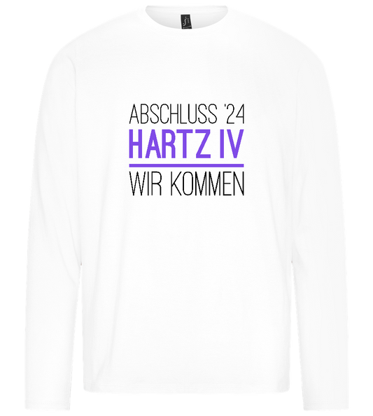 Abschluss '24 Hartz IV Design - Premium men's long sleeve t-shirt_WHITE_front