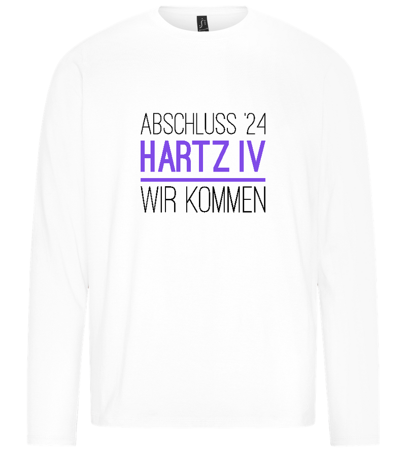 Abschluss '24 Hartz IV Design - Premium men's long sleeve t-shirt_WHITE_front