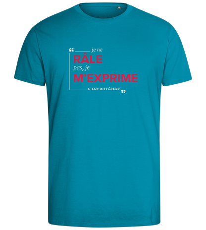 Express Yourself Design - Comfort men's fitted t-shirt_TURQUOISE_front