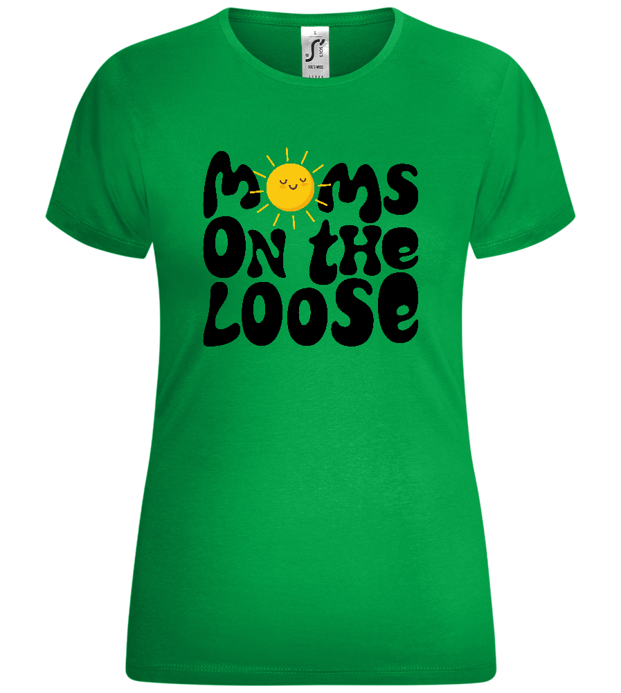 Moms on the Loose Sunny Design - Comfort women's t-shirt_MEADOW GREEN_front