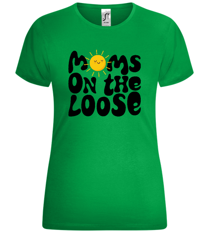 Moms on the Loose Sunny Design - Comfort women's t-shirt_MEADOW GREEN_front