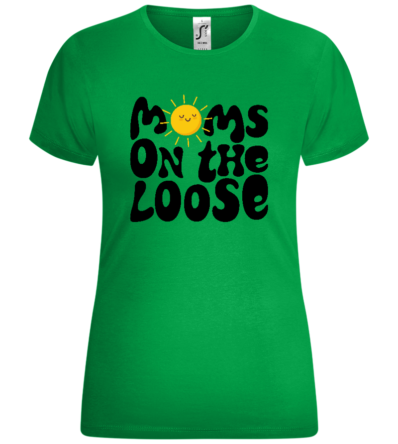 Moms on the Loose Sunny Design - Comfort women's t-shirt_MEADOW GREEN_front