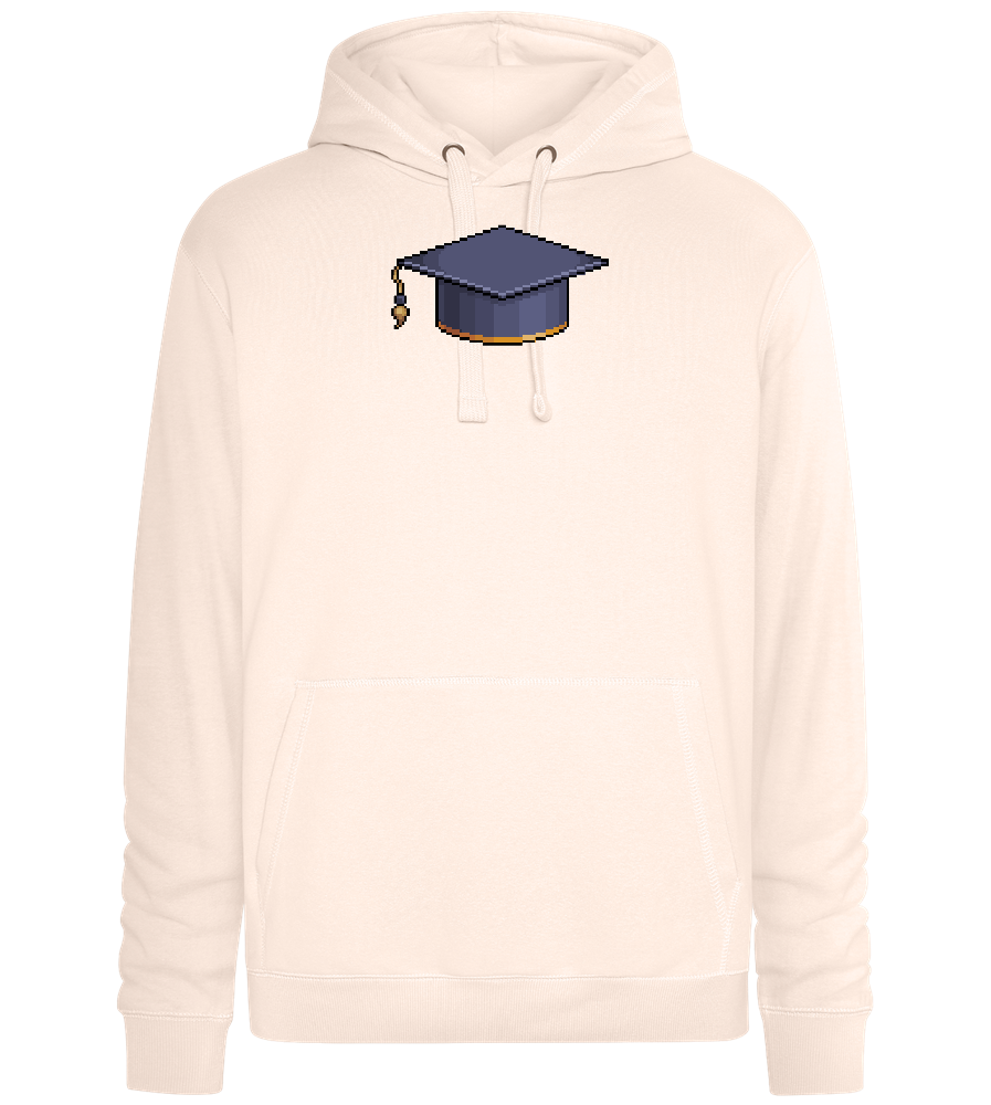 Pixelated Hat Design - Premium unisex hoodie_LIGHT PEACH ROSE_front