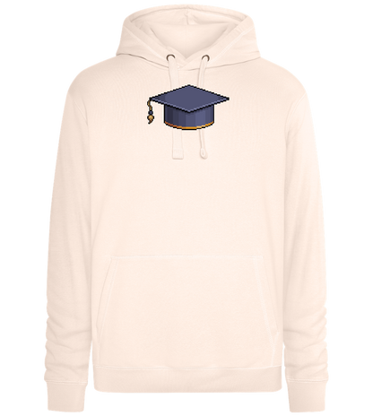 Pixelated Hat Design - Premium unisex hoodie_LIGHT PEACH ROSE_front