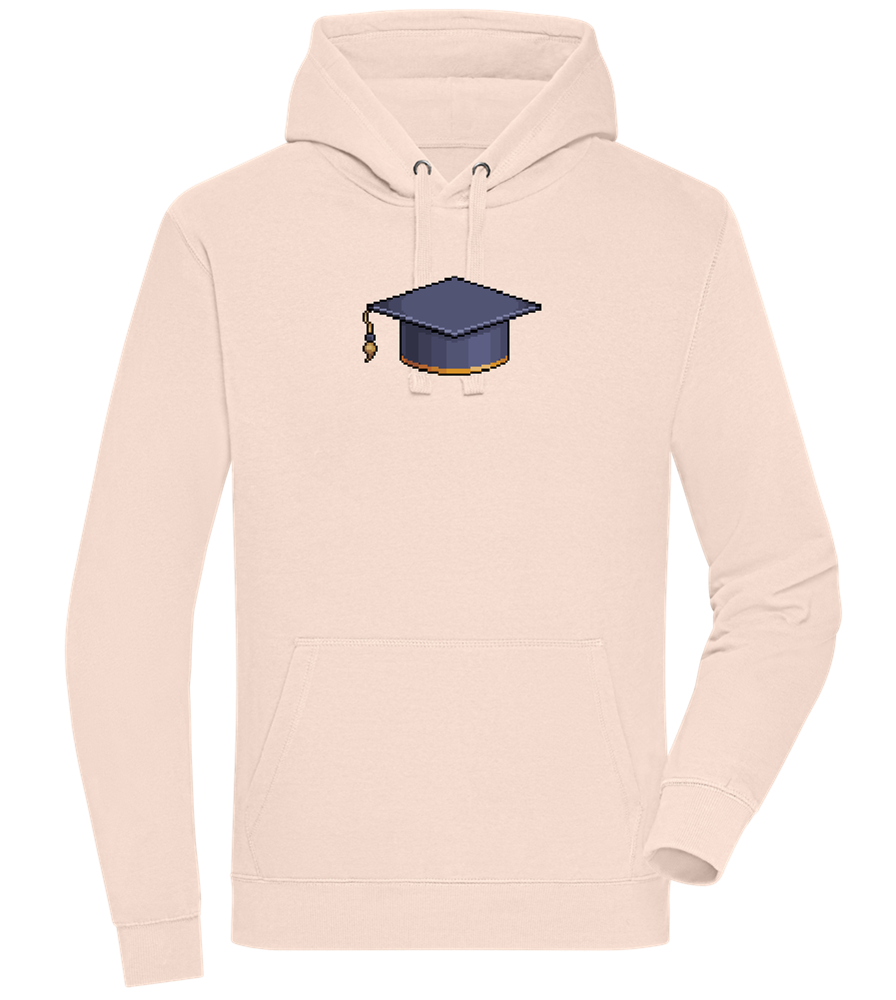 Pixelated Hat Design - Premium unisex hoodie_LIGHT PEACH ROSE_front