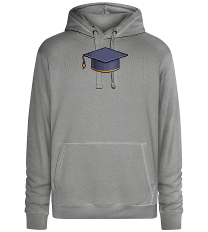 Pixelated Hat Design - Premium unisex hoodie_ORION GREY II_front