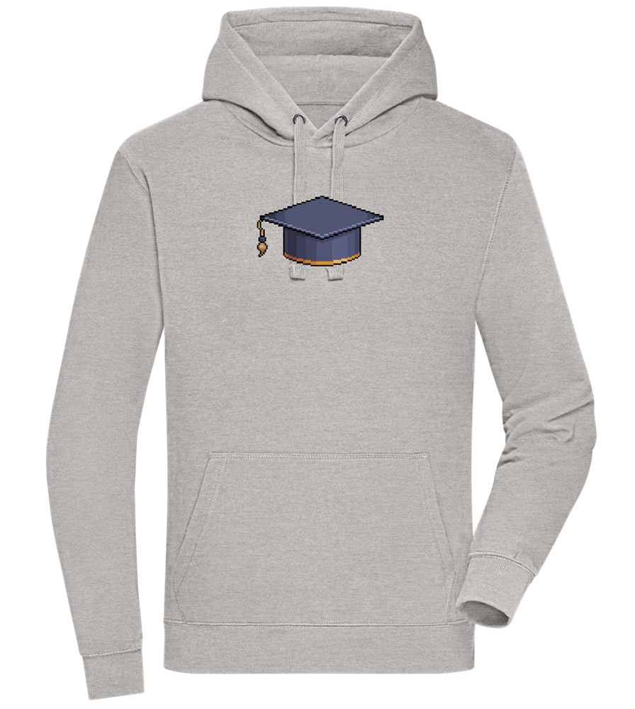 Pixelated Hat Design - Premium unisex hoodie_ORION GREY II_front