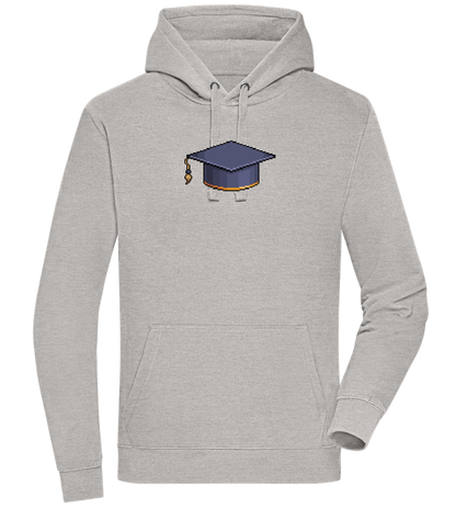 Pixelated Hat Design - Premium unisex hoodie_ORION GREY II_front