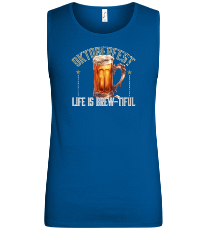 Life is Brew-tiful Design - Basic men's tank top_ROYAL_front