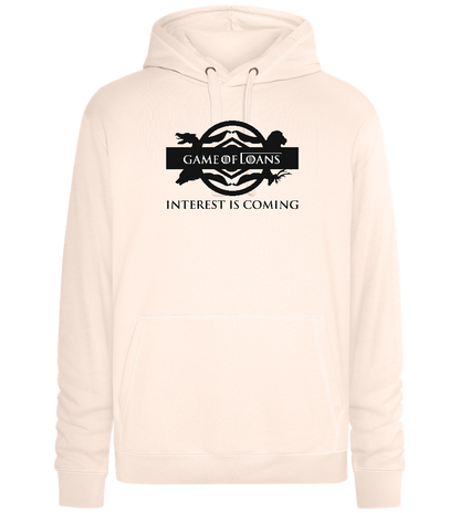 Interest is Coming Design - Premium unisex hoodie_LIGHT PEACH ROSE_front