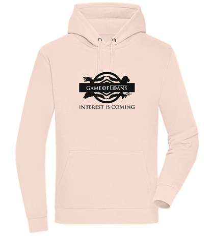 Interest is Coming Design - Premium unisex hoodie_LIGHT PEACH ROSE_front