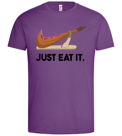 Just Eat It Design - Premium men's t-shirt_LIGHT PURPLE_front