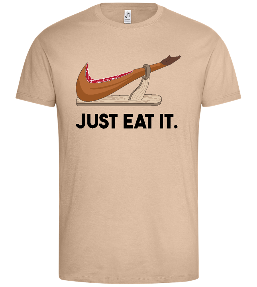 Just Eat It Design - Premium men's t-shirt_SAND_front