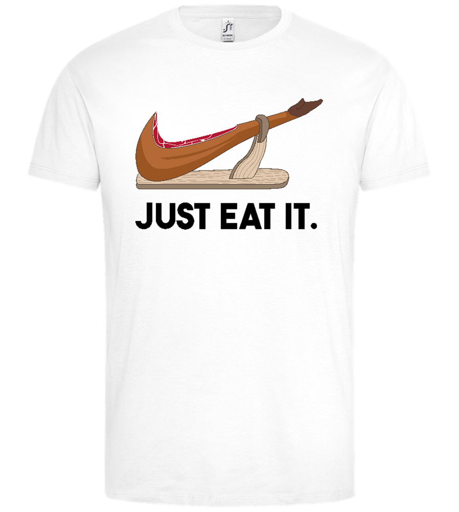 Just Eat It Design - Premium men's t-shirt_WHITE_front
