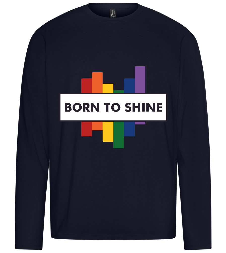 Born to Shine Design - Premium men's long sleeve t-shirt_FRENCH NAVY_front