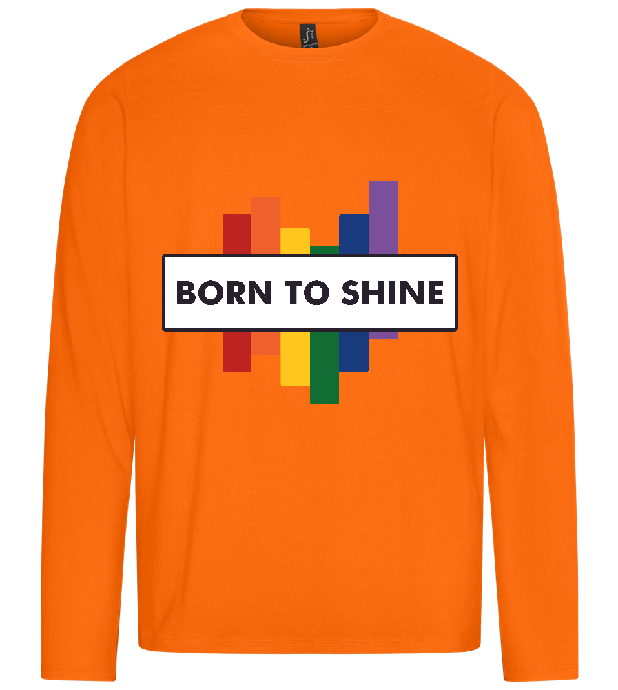 Born to Shine Design - Premium men's long sleeve t-shirt_ORANGE_front