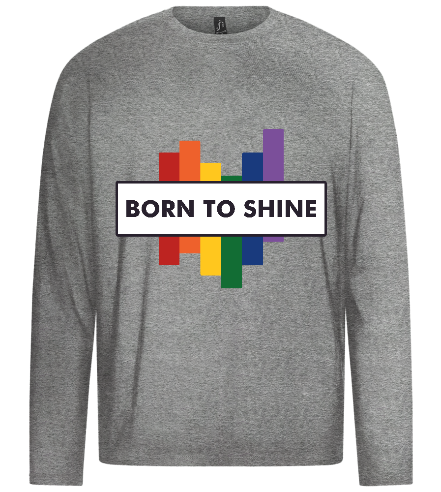 Born to Shine Design - Premium men's long sleeve t-shirt_ORION GREY_front