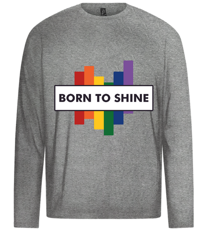 Born to Shine Design - Premium men's long sleeve t-shirt_ORION GREY_front