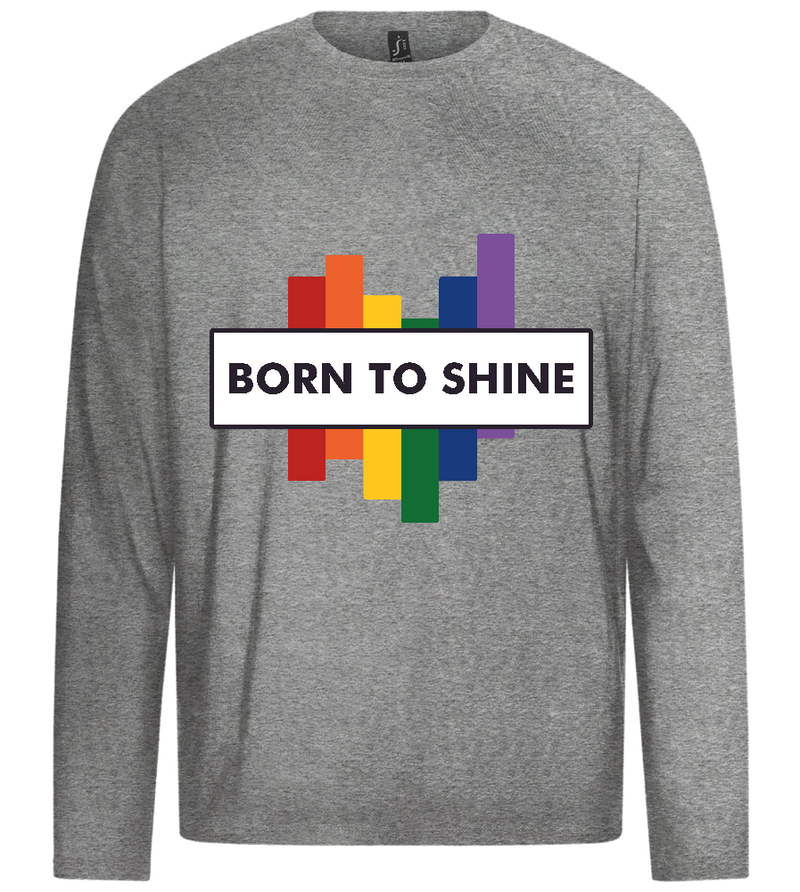 Born to Shine Design - Premium men's long sleeve t-shirt_ORION GREY_front