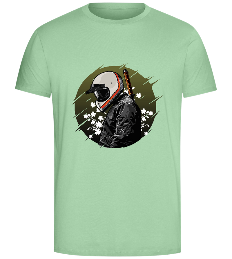 Samurai Bike Design - Comfort Unisex T-Shirt_ICE GREEN_front