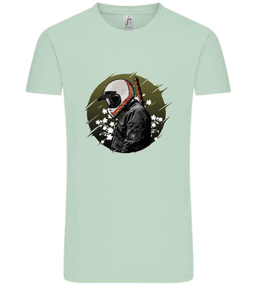 Samurai Bike Design - Comfort Unisex T-Shirt_ICE GREEN_front