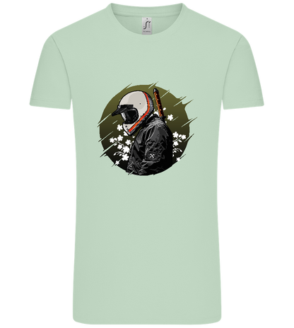 Samurai Bike Design - Comfort Unisex T-Shirt_ICE GREEN_front