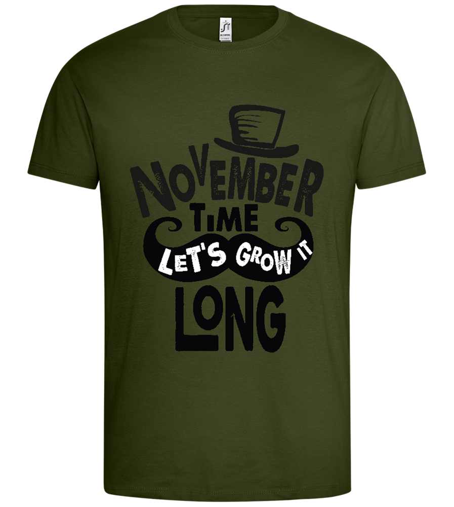 Growth in november Design - Premium men's t-shirt_ARMY_front