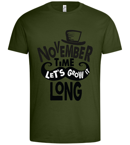 Growth in november Design - Premium men's t-shirt_ARMY_front