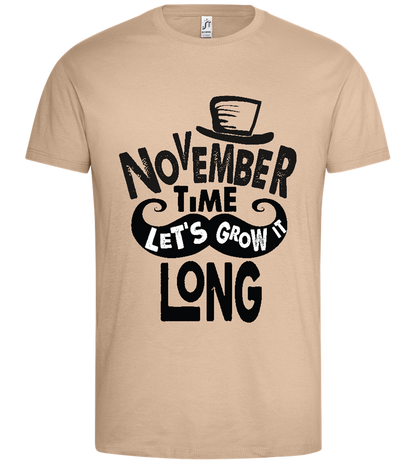 Growth in november Design - Premium men's t-shirt_SAND_front