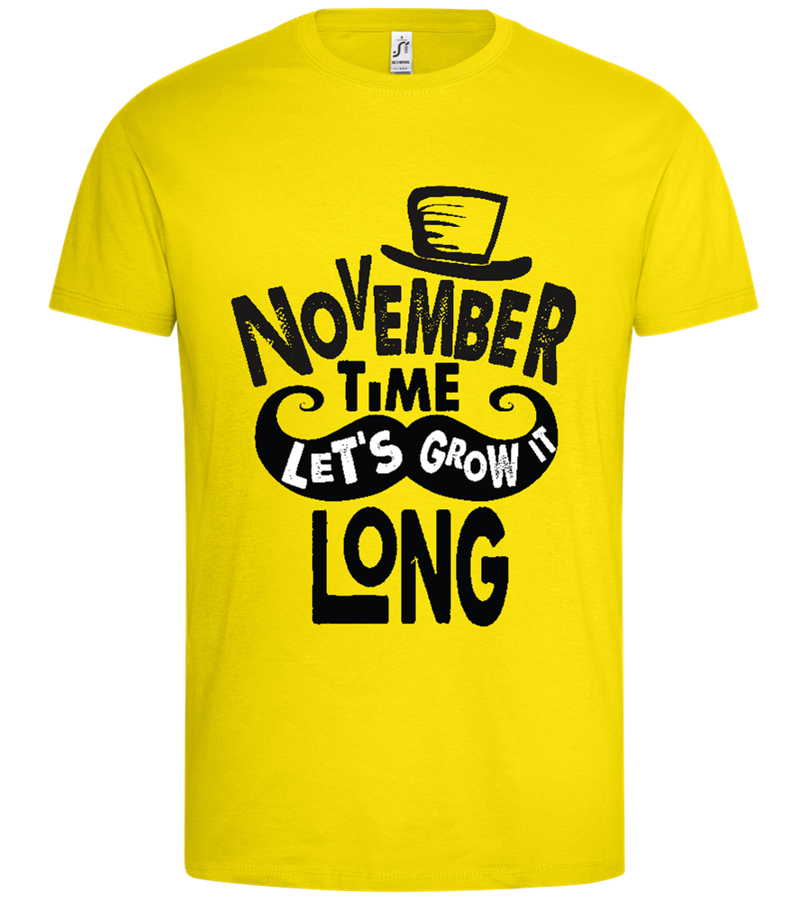 Growth in november Design - Premium men's t-shirt_YELLOW_front