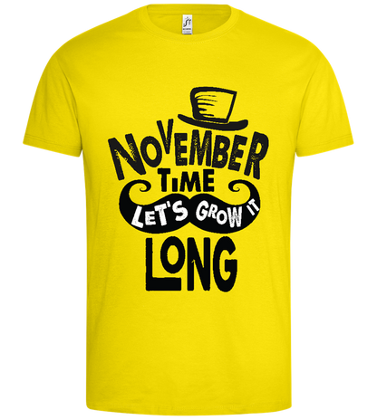 Growth in november Design - Premium men's t-shirt_YELLOW_front