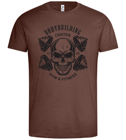 Bodybuilding Center 1996 Design - Premium men's t-shirt_CHOCOLATE_front