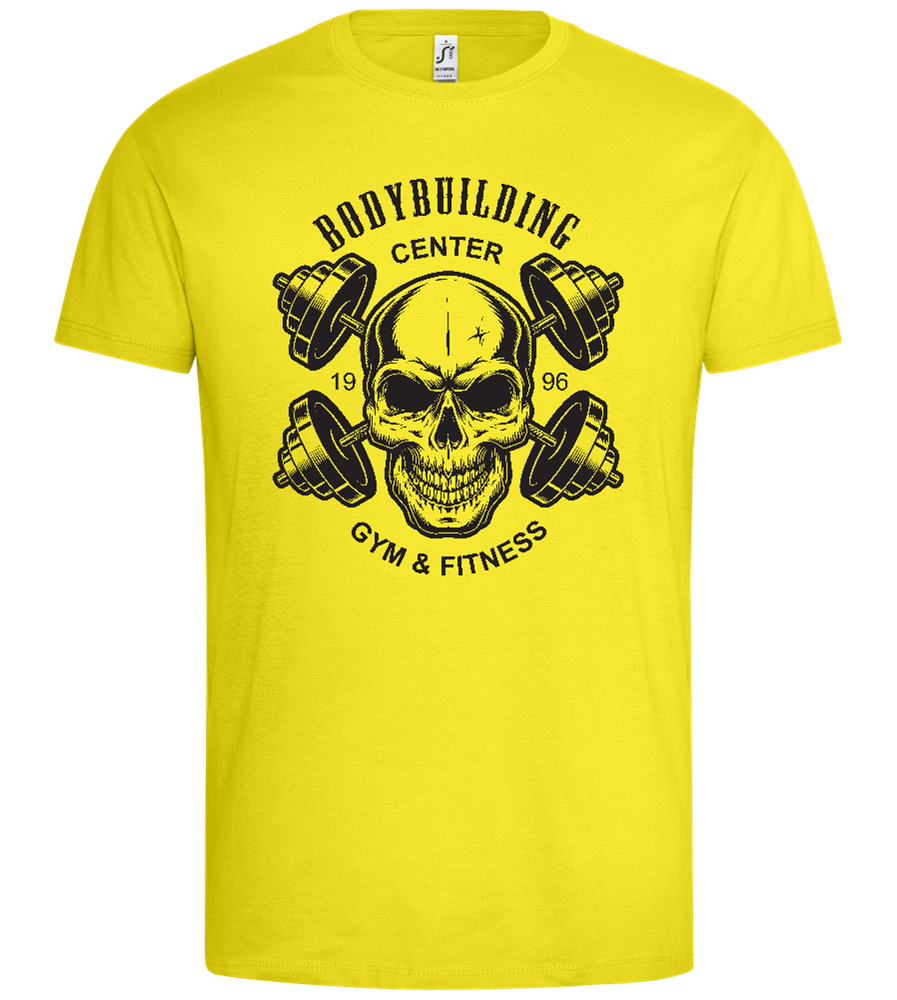 Bodybuilding Center 1996 Design - Premium men's t-shirt_LEMON_front