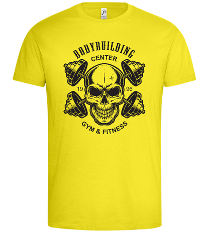 Bodybuilding Center 1996 Design - Premium men's t-shirt_LEMON_front