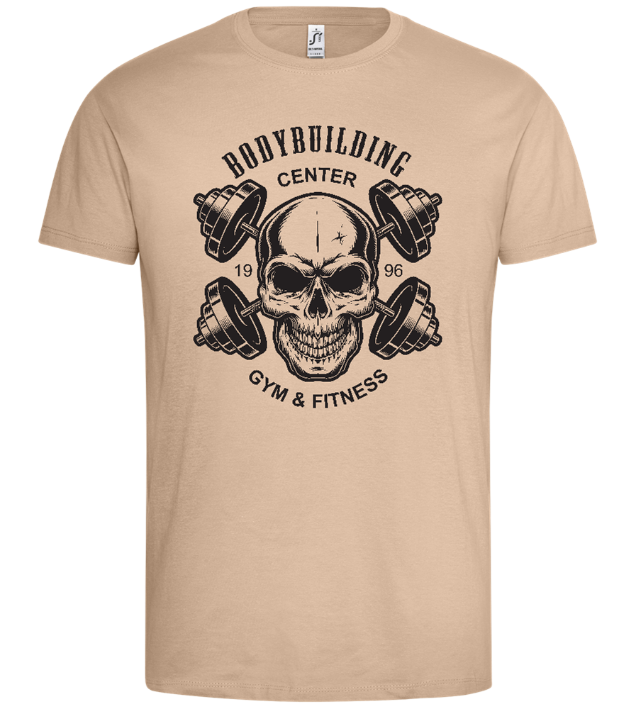 Bodybuilding Center 1996 Design - Premium men's t-shirt_SAND_front