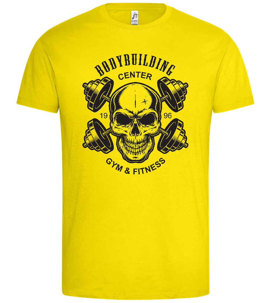 Bodybuilding Center 1996 Design - Premium men's t-shirt_YELLOW_front