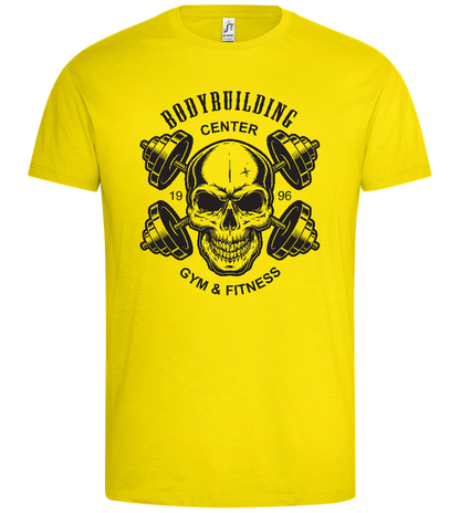 Bodybuilding Center 1996 Design - Premium men's t-shirt_YELLOW_front