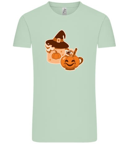 Spooky Pumpkin Spice Design - Comfort Unisex T-Shirt_ICE GREEN_front