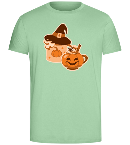 Spooky Pumpkin Spice Design - Comfort Unisex T-Shirt_ICE GREEN_front