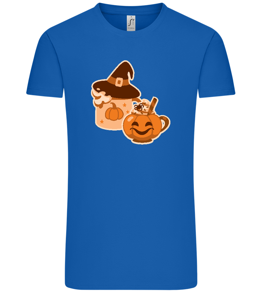 Spooky Pumpkin Spice Design - Comfort Unisex T-Shirt_ROYAL_front