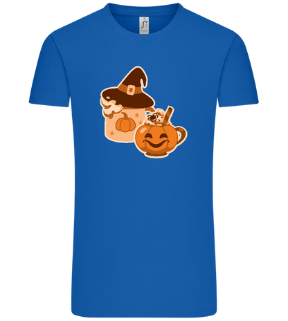 Spooky Pumpkin Spice Design - Comfort Unisex T-Shirt_ROYAL_front