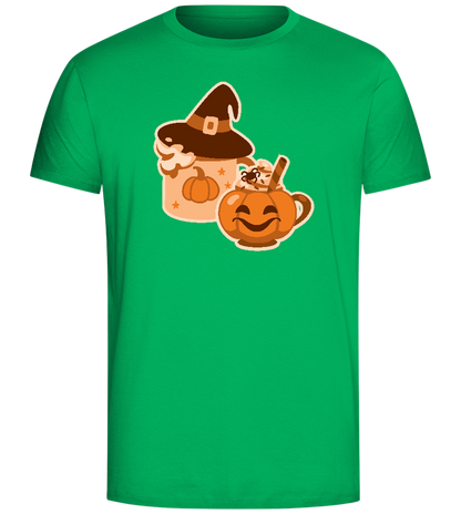 Spooky Pumpkin Spice Design - Comfort Unisex T-Shirt_SPRING GREEN_front