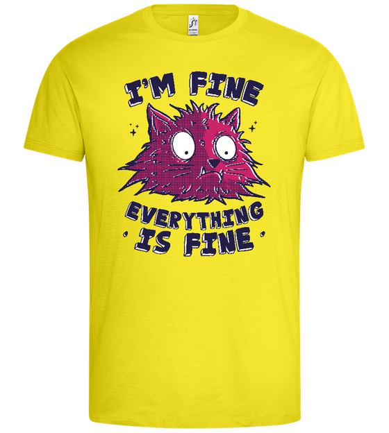 Everything is Fine Design - Premium men's t-shirt_LEMON_front