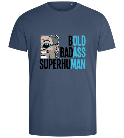 Bold Badass Design - Comfort men's fitted t-shirt_DENIM_front