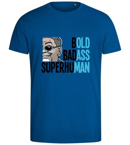 Bold Badass Design - Comfort men's fitted t-shirt_ROYAL_front