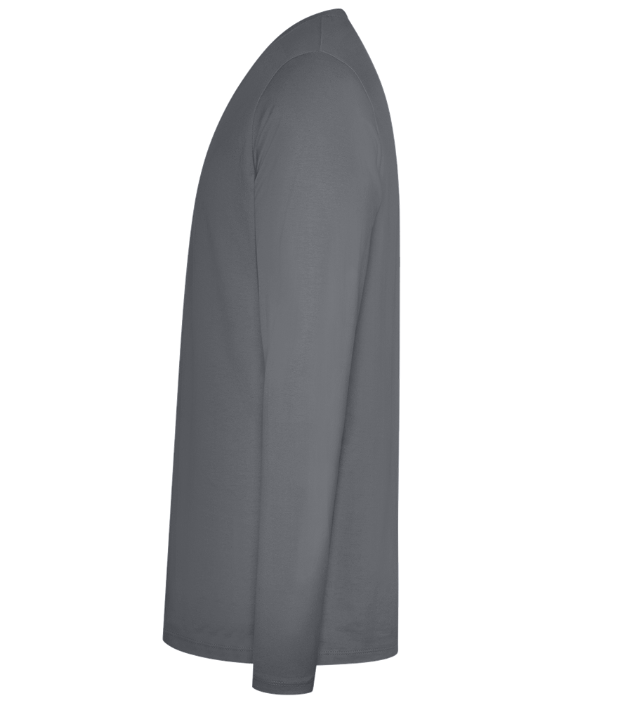 Eat Trash Do Crime Design - Premium men's long sleeve t-shirt_MOUSE GREY_left