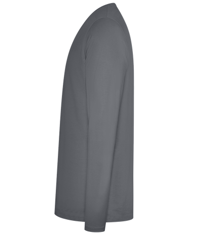 Eat Trash Do Crime Design - Premium men's long sleeve t-shirt_MOUSE GREY_left