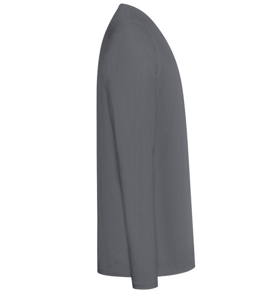 Eat Trash Do Crime Design - Premium men's long sleeve t-shirt_MOUSE GREY_right