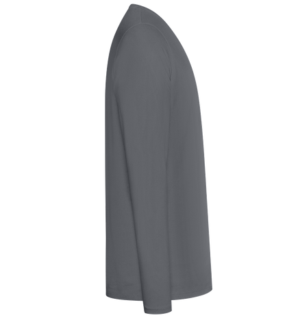 Eat Trash Do Crime Design - Premium men's long sleeve t-shirt_MOUSE GREY_right