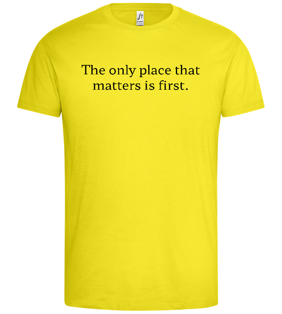 Only Place That Matters Design - Premium men's t-shirt_LEMON_front